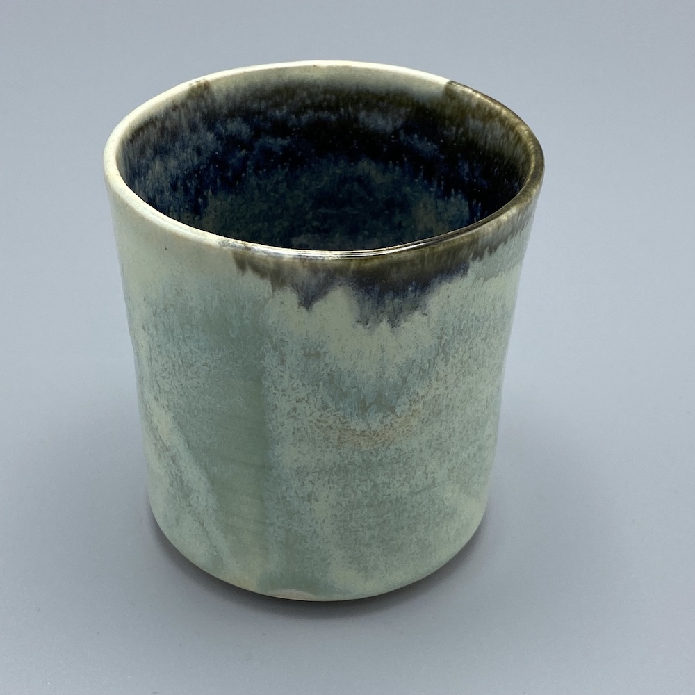 Celadon and bruised peach tumbler