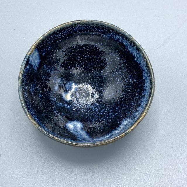 Tiny blue speckle bowl