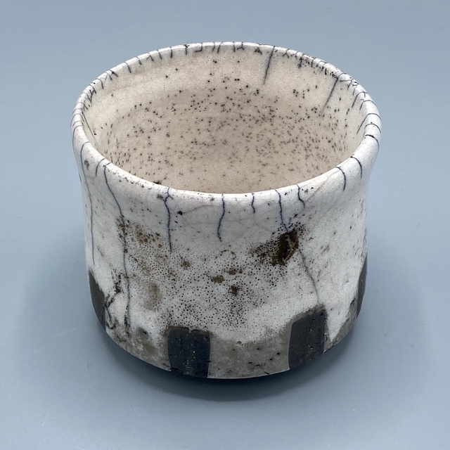 White raku cylinder