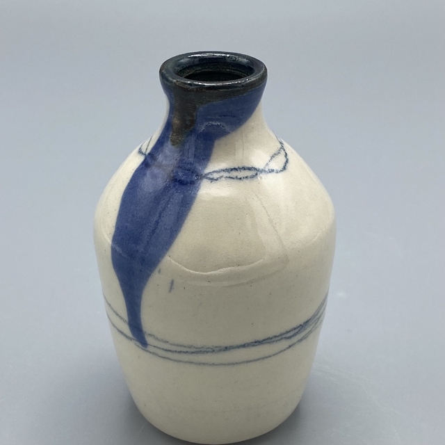 Blue scribbled bottle