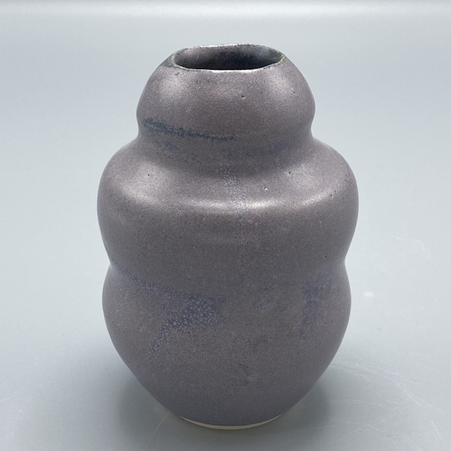 Purple ridged bud vase