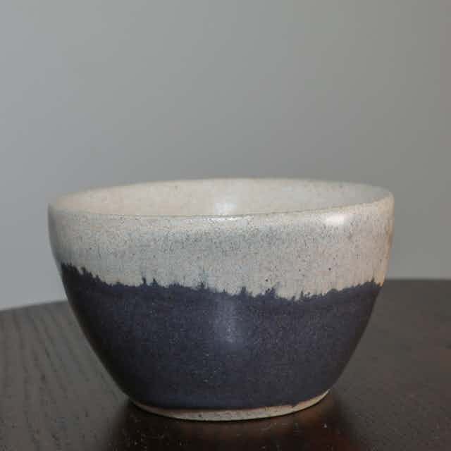 Small pink and grey bowl