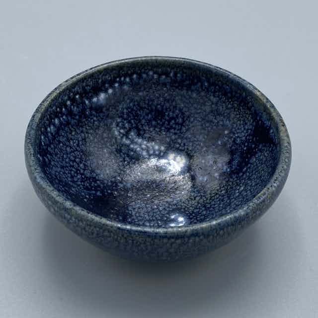 Very small blue speckle bowl